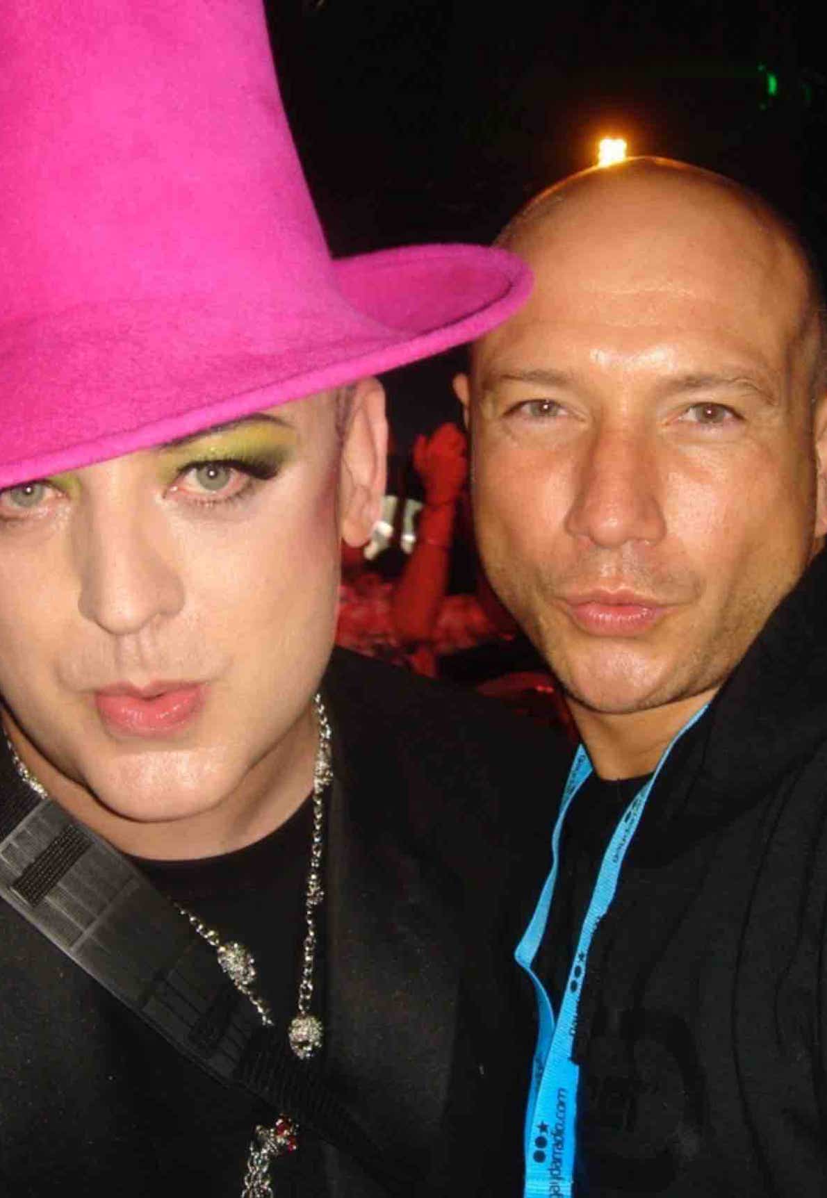 Photograph of David-H and Boy George